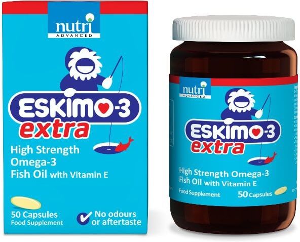 Eskimo-3 Extra High Strength Omega 3 Fish Oil & Vitamin E -50 Caps