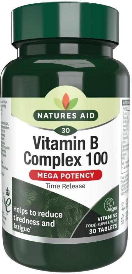 Natures Aid Time Release Vitamin B Complex 100 - 30 Tablets