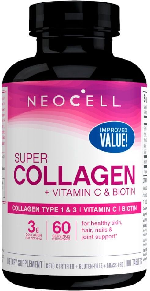 NeoCell Super Collagen + Vitamin C & Biotin - 180 Tablets