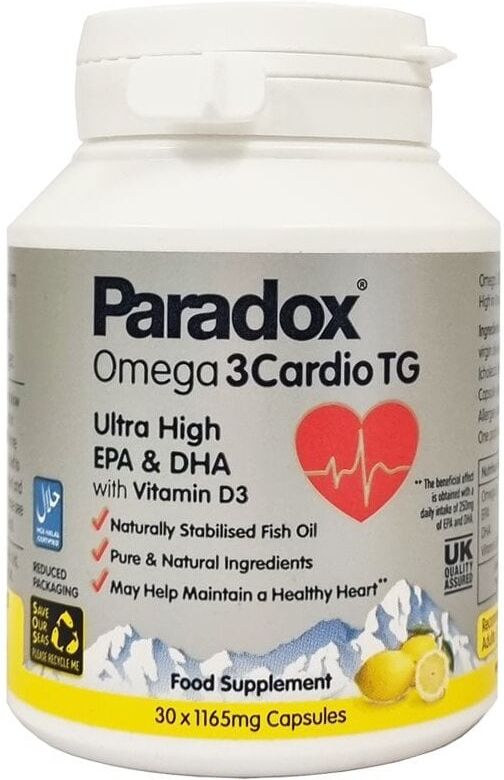 Paradox Omega 3Cardio TG - Heart Health - 30 x 1165mg Capsules