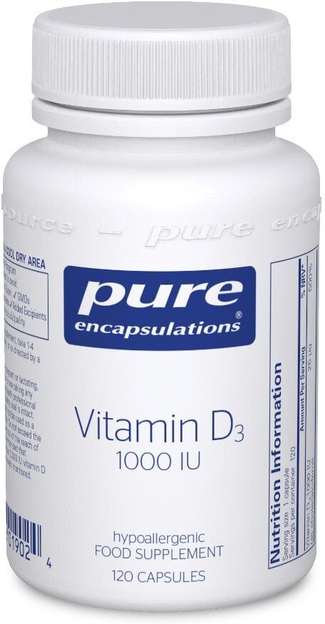 Pure Encapsulations Vitamin D3 1000 IU - 120 Capsules