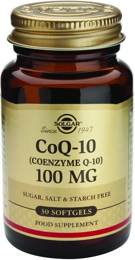 Solgar CoQ10 - Coenzyme Q10 - Energy Production - 30 x 100mg Softgels