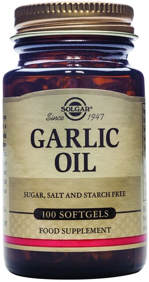 Solgar Garlic Oil - Reduced Odour - Food Supplement - 100 Softgels