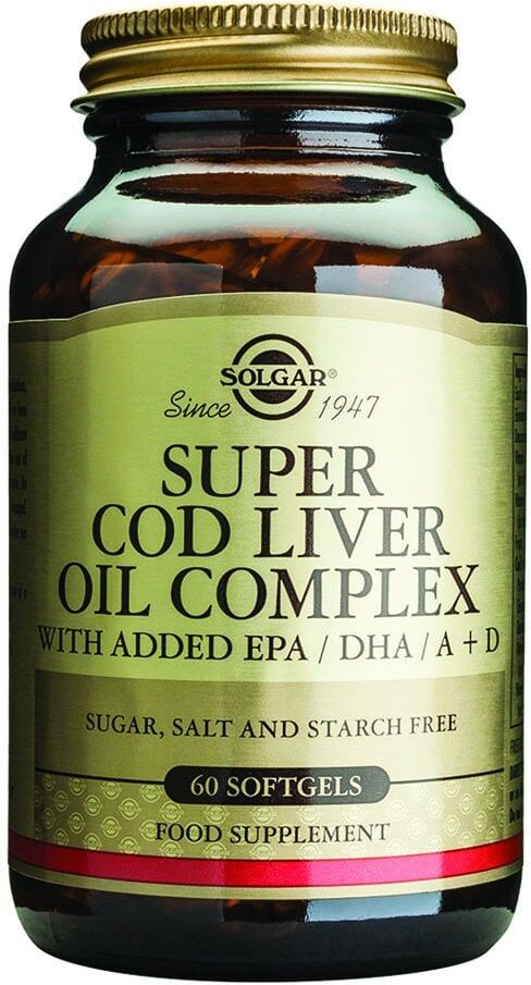 Solgar Super Cod Liver Oil Complex - Added EPA & DHA - 60 Softgels
