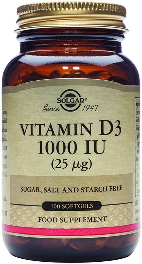 Solgar Vitamin D3 1000 IU - 100 Softgels