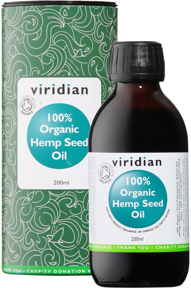 Viridian 100% Organic Hemp Seed Oil - 200ml