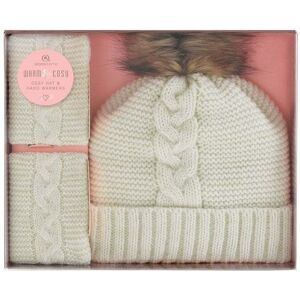 Aroma Home Cosy Hat & Hand Warmers Set - Cream Aroma Home Cosy Hat & Hand Warmers Set - Cream