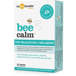 Unbeelievable Health Bee Calm Stress Support - 20 Capsules Unbeelievable Health Bee Calm Stress Support - 20 Capsules