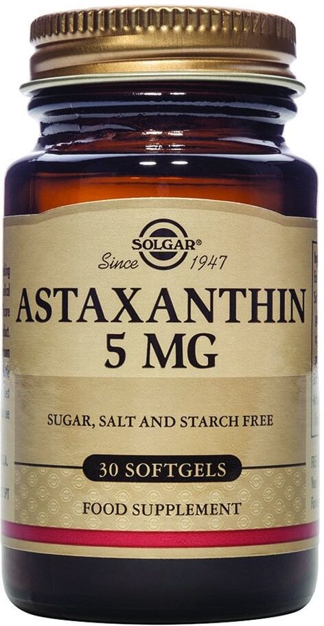 Solgar Astaxanthin - Antioxidant Protection - 30 x 5mg Softgels