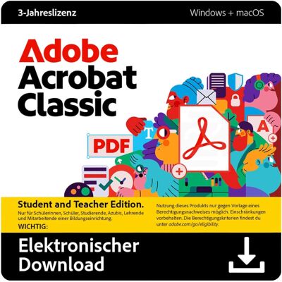 Adobe Acrobat Classic STE - PDF Software for Students & Teachers Adobe Acrobat Classic STE - PDF Software for Students & Teachers