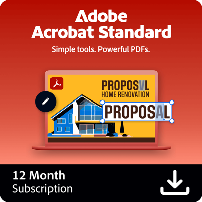 Adobe Acrobat Standard DC 1 Year - PDF Software Adobe Acrobat Standard DC 1 Year - PDF Software