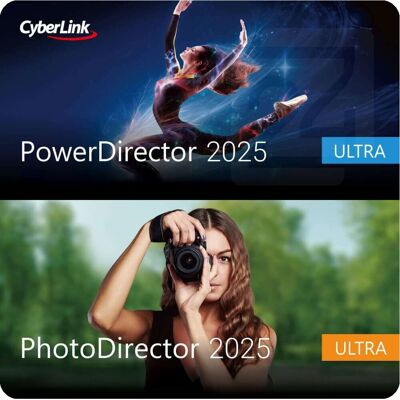 CyberLink PowerDirector 2025 Ultra & PhotoDirector 2025 Ultra - Video and Photo Editing Suite CyberLink PowerDirector 2025 Ultra & PhotoDirector 2025 Ultra - Video and Photo Editing Suite
