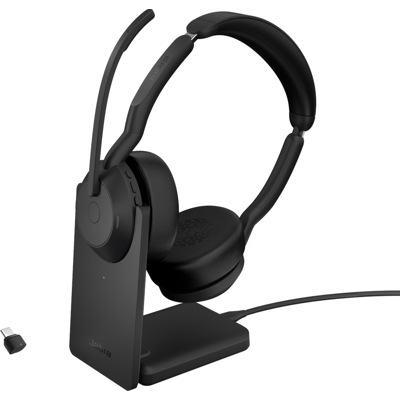 Jabra Evolve2 55 Stereo + Charging Station Microsoft Teams USB-C Jabra Evolve2 55 Stereo + Charging Station Microsoft Teams USB-C