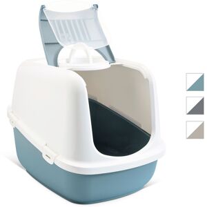 Savic Nestor Jumbo Covered Litter Tray XXL - Bundle: Light Grey litter box + tray bags