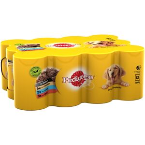 Pedigree Adult Selection Multipack 12 x 400g - Meat Selection in Gravy (Chicken, Lamb & Beef)