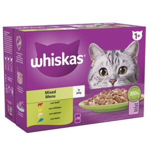 Whiskas 1+ Pouches Mega Pack 96 x 85g - Mixed Menu in Jelly