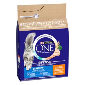 PURINA ONE Senior 11+ Chicken & Whole Grains Dry Cat Food - Economy Pack: 2 x 2.8kg