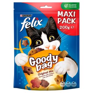 Felix Goody Bag Cat Treats Maxi Pack 200g - Saver Pack: 3 x Original Mix