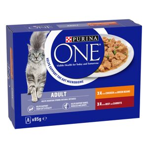 PURINA ONE Adult - Chicken & Beef (8 x 85g)