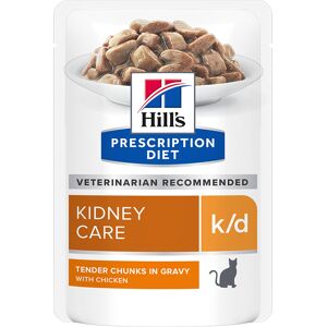 Hill's Prescription Diet Feline k/d Kidney Care - 12 x 85g pouches Chicken