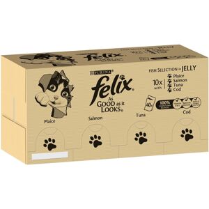 Felix As Good As It Looks Mega Pack 120 x 100g - Tuna, Salmon, Cod & Plaice