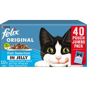 Felix Original Pouches 40 x 100g - Fish Selection in Jelly