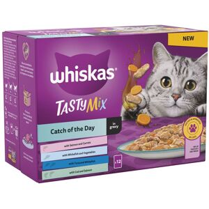 Whiskas 1+ Pouches Mega Pack 96 x 85g - Tasty Mix Catch of the Day in Gravy