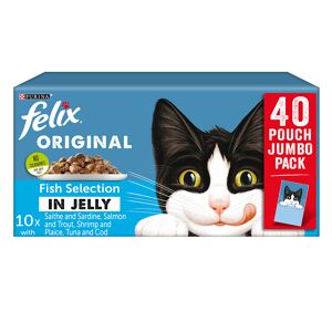 Felix Original Pouches 40 x 100g - Fish Selection in Jelly