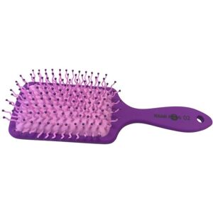 Head Jog Square Purple Paddle Brush With Wave Pins