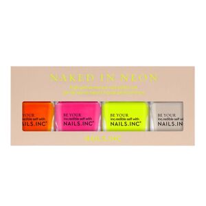 Nails Inc Naked in Neon Quad Nail Polish Set