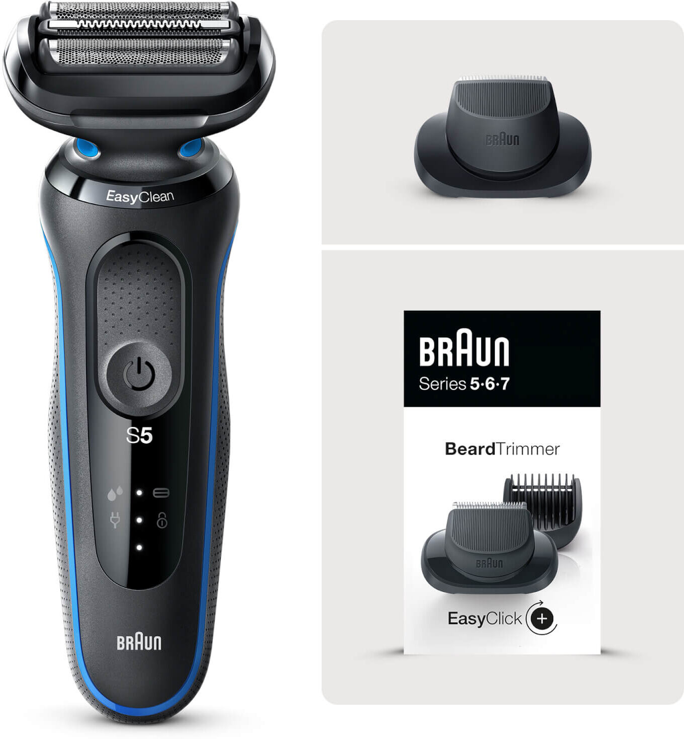 Braun Series 5 Electric Shaver with Precision Trimmer and Beard Trimmer Bundle