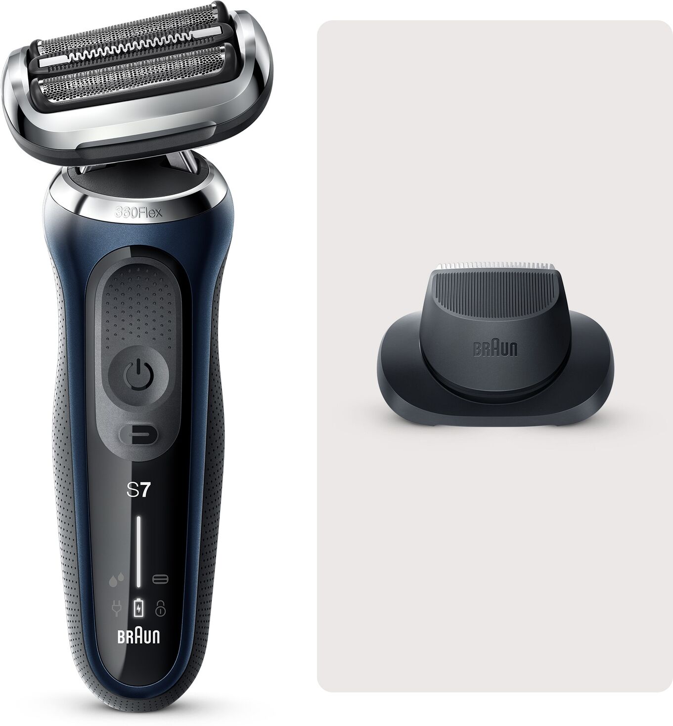 Braun Series 7 71-B1200s Electric Shaver with Precision Trimmer  Blue