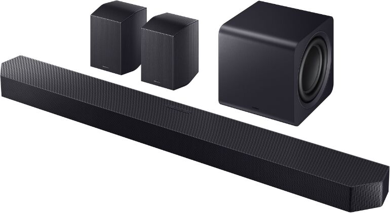 SAMSUNG HWQ990F 11.1.4ch Dolby Atmos Soundbar with Wireless Subwoofer Black