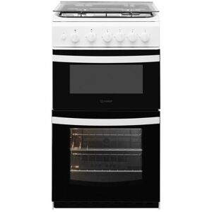 Indesit Id5g00kmwl 50cm Double Oven Gas Cooker