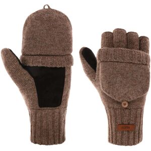 Haakon Fingerless Wool Gloves by Barts - brown - Unisex - Size: L/XL Haakon Fingerless Wool Gloves by Barts - brown - Unisex - Size: L/XL