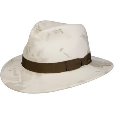 Curtis Tie-Dye LiteFelt Wool Hat by Bailey 1922 - cream white - Size: M (56-57 cm) Curtis Tie-Dye LiteFelt Wool Hat by Bailey 1922 - cream white - Size: M (56-57 cm)