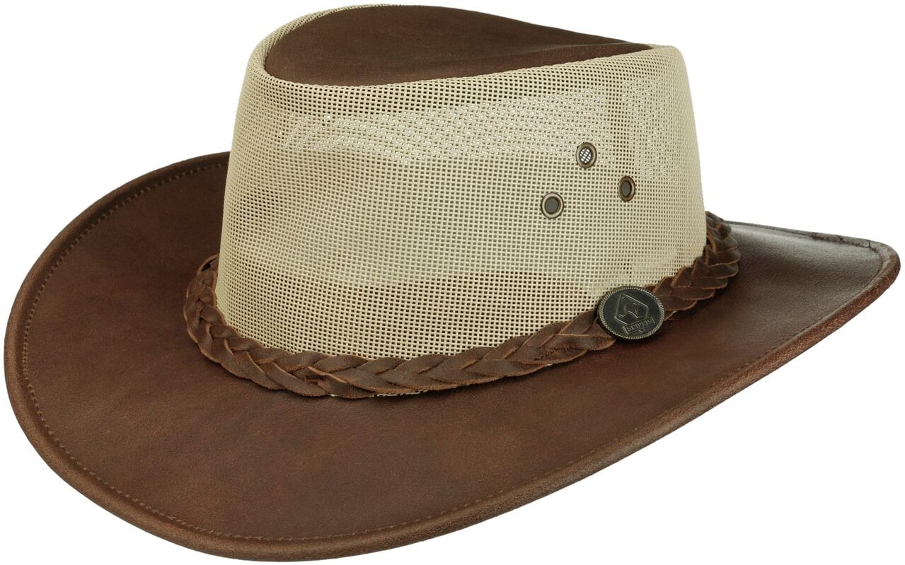 Darwin Cooler Leather Hat by Scippis - dark brown - Female - Size: L (58-59 cm)