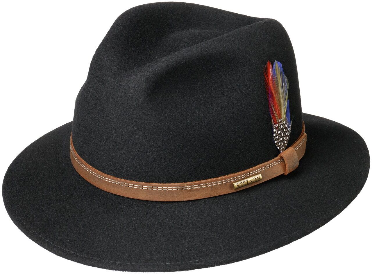 Mahomes Traveller Wool Felt Hat by Stetson - black - Female - Size: M (56-57 cm)