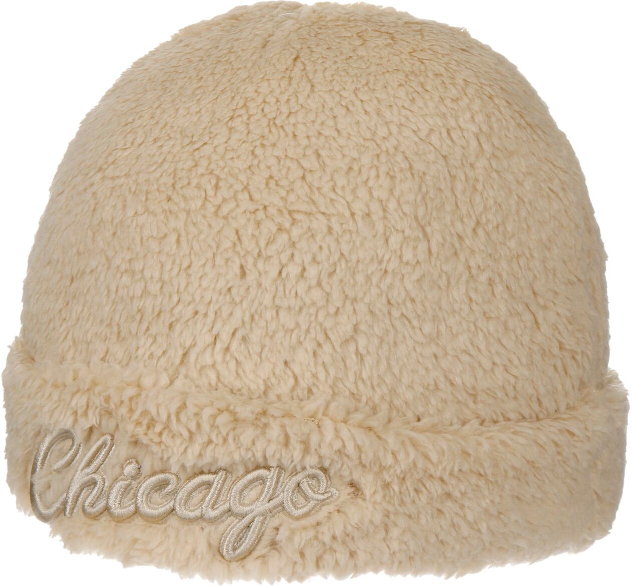 Faux Fur Bulls Beanie Hat by Mitchell & Ness - cream white - Damen - Size: One Size