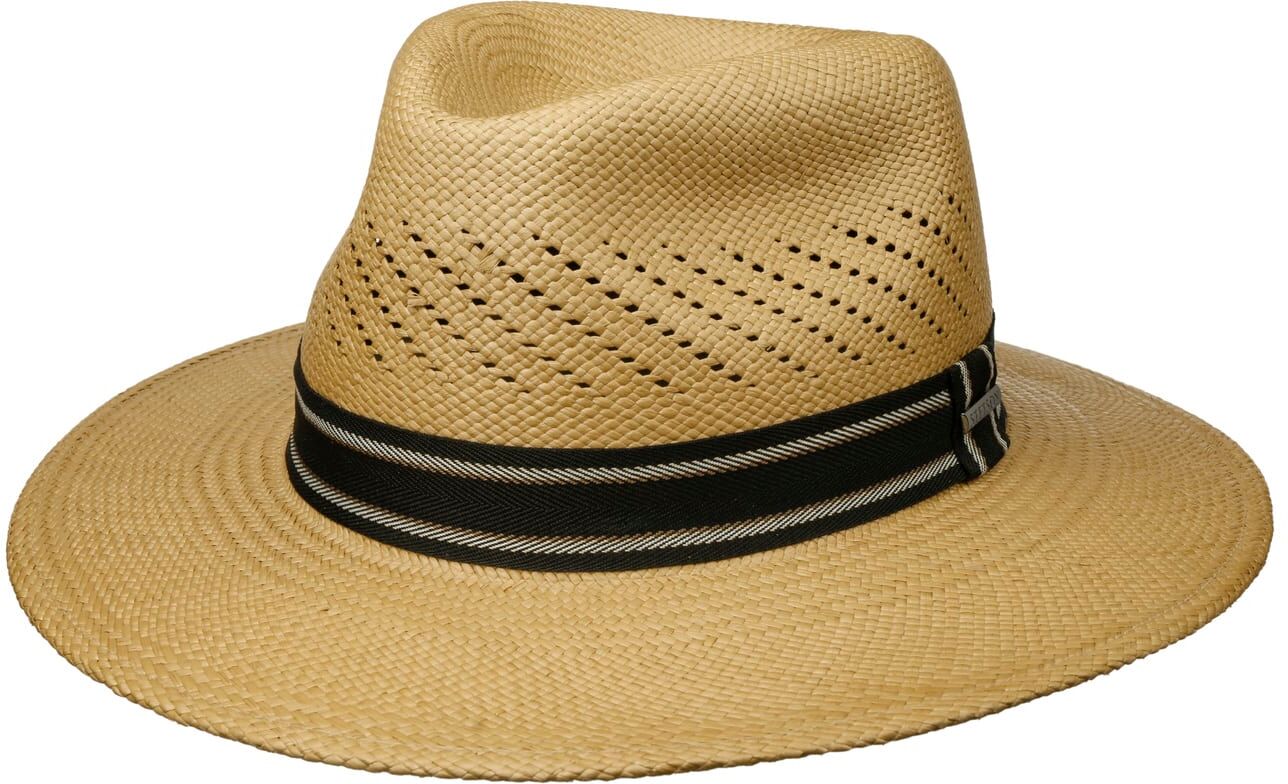 Vented Crown Traveller Panama Hat by Stetson - beige - Female - Size: M (56-57 cm)