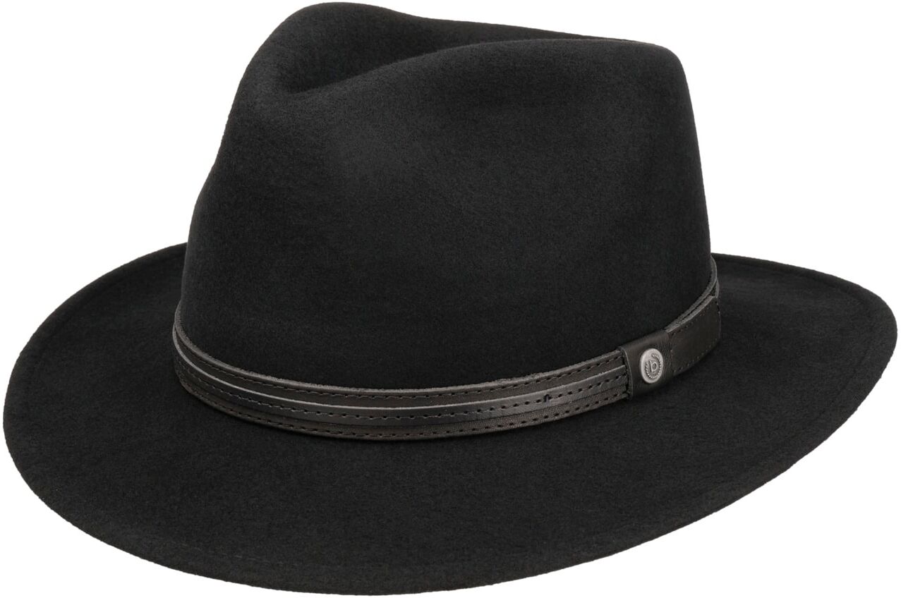 Crushable Bogart Wool Hat by bugatti - black - Size: L (58-59 cm)