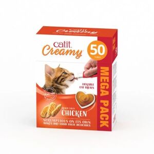 Catit Creamy Chicken Mega Pack Cat Treats - 50pk