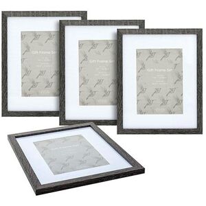 Kenro 7x5-inch Photo Frames in Charcoal Grey Box of 4