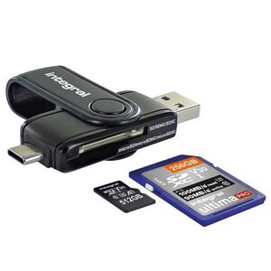 Integral Dual Slot Type A + Type C microSD and SD Card Reader