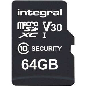 Integral Security microSD 64GB 100MB/s V10 UHS-1 U3 Memory Card
