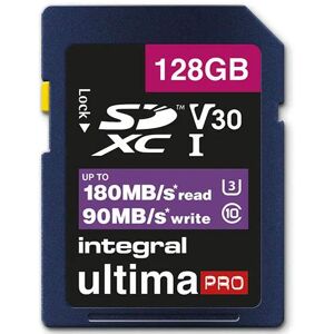 Integral UltimaPro SDXC 128GB 180MB/s V30 UHS-I U3 Memory Card