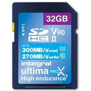 Integral UltimaPro X2 SDXC 32GB 300MB/s V90 UHS-II Memory Card