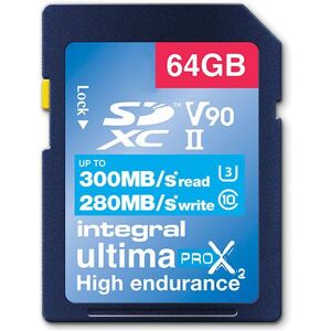 Integral UltimaPro X2 SDXC 64GB 300MB/s V90 UHS-II Memory Card