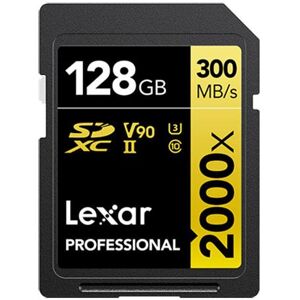 Lexar SDXC Pro Gold Series UHS-II 128GB V90 Memory Card