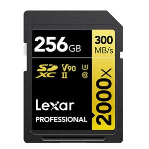 Lexar SDXC Pro Gold Series UHS-II 256GB V90 Memory Card